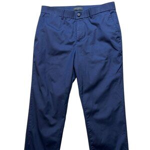 Banana Republic Men's Slim Fit Chino Pants Flat Front Size 33x32 Blue Solid